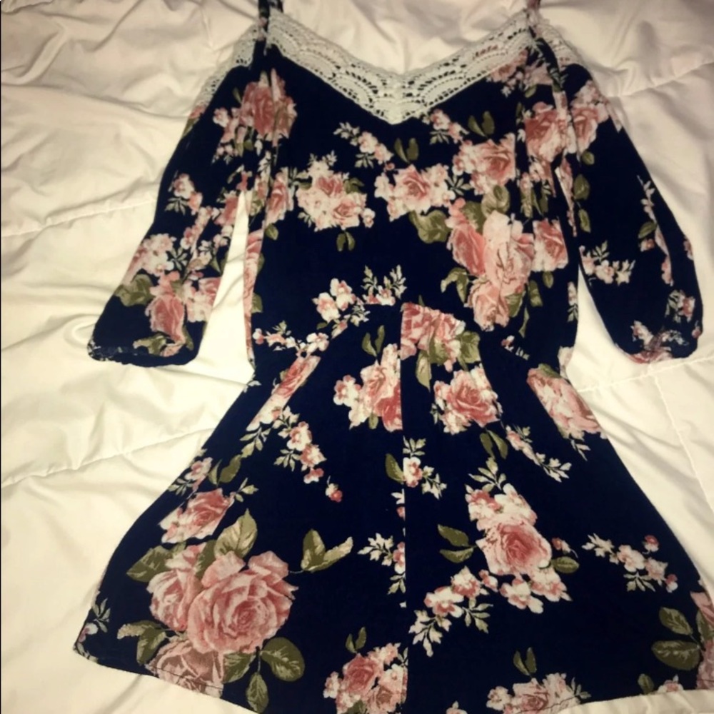 Rue21 floral & lace romper.